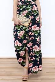  Navy Floral Maxi Skirt