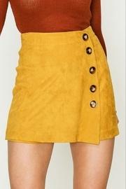  Suede Button Skort