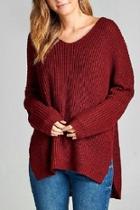  Burgundy Slouchy Sweater
