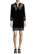  Velvet Embroidered Dress