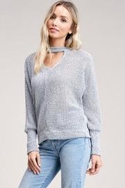  Choker Front Sweater