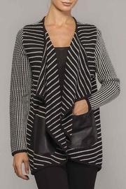  Black/white Stripe Cardigan