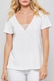  Lace Detail Tee-white