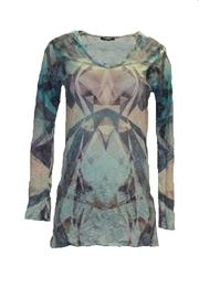  Green Multicolored Top