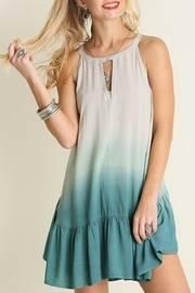  Sleeveless Dip Dye Dress