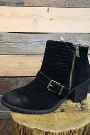  Black Bootie With Buckle