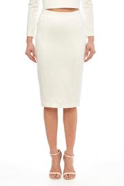  White Knit Pencil Skirt