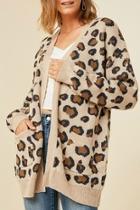  Leopard Knit Cardigan