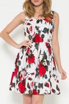  Rose Print Dress
