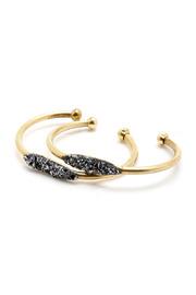  Crushed Galena Brass Cuff