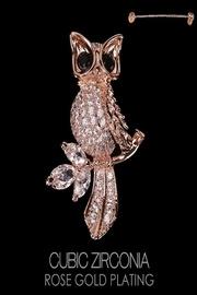  Cz Owl Brooch