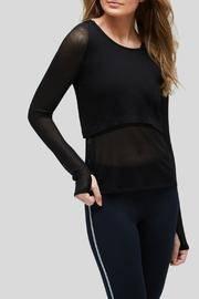  Pointelle Mesh Top