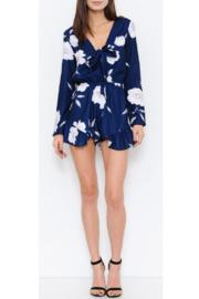  Royal Blue Floral Romper