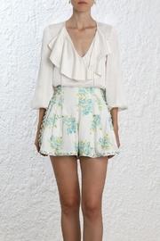  Flounce Neck Blouse