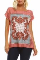  Printed Woven Top