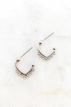  Silver Studded Hoops