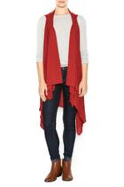  Red Asymetric Cardigan