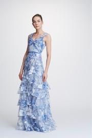  Embroidered Tiered Gown