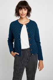  Navy Honeycomb Cardigan