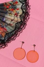  Orange Circle Earrings