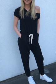  French Terry Belted Jumpsuit