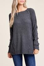  Raglan Sweater-charcoal