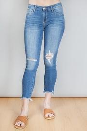  High Rise Cropped Hem Jeans