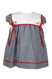  Apple-embroidered Float Dress