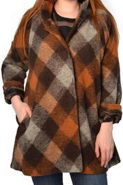  Brown Plaid Coat