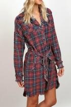  Flannel Belted Dress