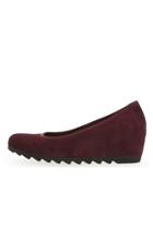  Merlot Suede Wedge