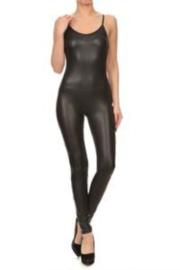  Faux Leather Jumpsuit