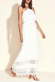  White Halter Maxi Dress