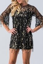  Black Sequin Tunic