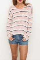  Pink Stripe Sweater