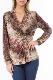 Crossover Button Trim L/s Top