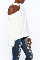  White One-shoulder Top
