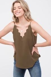  Olive Scalloped Cami