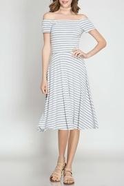  Grey Fit & Flare Dress