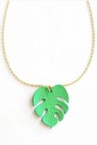  Monstera Leaf Necklace