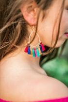  Multicolor Tassel Earring