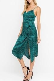  Silky Drawstring-accent Cocktail-midi-dress