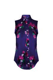  Floral Sleeveless Blouse