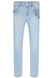  Floral Distressed Jean