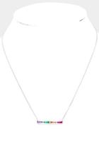 Rainbow Silver Necklace