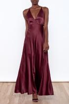  Satin Wine Dress