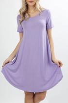  Lavender T-shirt Dress