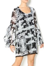  Printed Bell Sleeve Dress
