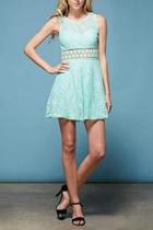  Turquoise-n-crocheted Dress