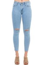  Slit-knee Skinny Jean